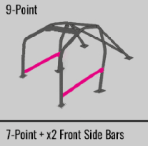 Subaru WRX STI Roll Cage - Cusco - SFTY21 2-Passenger 9-Point Dash-Through - Black - `08-`14